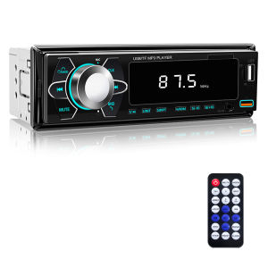 HIPPCRON Car MP3 Player Supports Wireless Call Connection with 7 Color Light Adjustment Stereo for FM 87.5-108MHz 1DIN Bluetooth