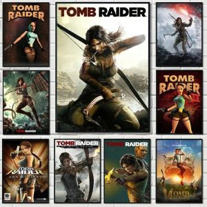 Hot Vedio Game Tomb Raider 1/2/3 Poster HD Printed Canvas Painting Wall Art Pictures Modern Gamer Room Home Club Decor