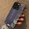 Creative Circuit Board IMDเคสโทรศัพท์สําหรับiPhone 16 15 14 13 12 11 Pro Max Fundasพลาสติกแข็งเลเซอร์Sliverกันกระแทก. 
