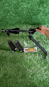 B&C - Step Postep Fostep Bastep Footstep Pijakan Kaki Depan MP Mono Verza CB GL Megapro HITAM Set Standar Standart 1 Jagang Jagrak Samping Universal Ukuran 25 cm Tebal Murah / Besi Barstep MP Mono CB GL Verza HITAM Tebal