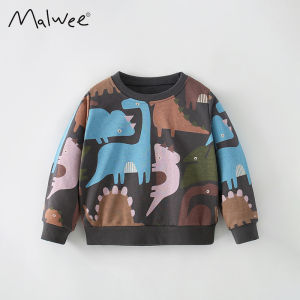 Áo Nỉ Cổ Tròn Dài Tay Thường Ngày Cho Bé Trai Malwee Áo Nỉ Cotton Pha Trộn Thoải Mái Cho Bé Trai Mùa Thu Đông Áo Nỉ Trẻ Em
