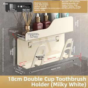 MOLORE | Luxury Style Wall-Mounted Cup Holder Toothbrush Rack