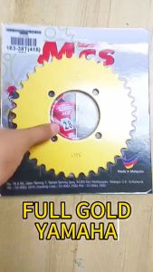 415 Full Sprocket MCS YAMAHA RXZ / LC135 / Y125Z / Y110 / SRL110 Gold Rear Sprocket MCS 415 Motor Racing Gold No Lubang