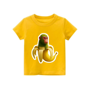 Kaos anak uniseks laki laki baju tshirt anak usia 2-12th cowok cewek atasan lengan pendek gambar anomali simpanzini bananini