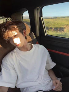 Heavyweight Pure Black Cotton Oversize Casual Short Sleeve T-Shirt for Men Summer Trendy Brand Loose Fit round Neck Top