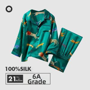 Q21 | Silk Childrens Pajama Set 21mm 6A Grade Mulberry Silk