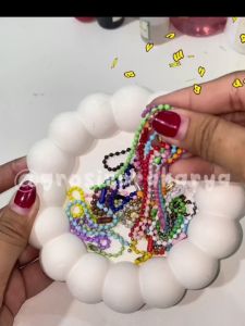 6 PCS Rantai Kuku WARNA WARNI Gantungan Kunci Ganci Nikel Ring Biji Lada Hangtag Hang Tag Rante Beaded Chain Nickel Label Hp Hiasan Hias Perlengkapan Art Seni Kerajinan Craft Crafting DIY Perak Termurah High Quality Berkualitas Shopping Arena Malang