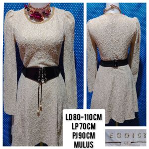 DRESS BRUKAT GLITTER LENGAN PANJANG(EGOIST) 289