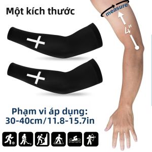 1 Đôi Tay Áo Chống Nắng Có Tính Năng Làm Mát Cho Thanh Niên Bảo Vệ Cánh Tay Có Chức Năng Nén Cho Thể Thao Đạp Xe Bóng Chày Bóng Chuyền Bóng Đá