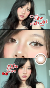 Luxury lens DOLL EYES - 100% LOVE Nâu Nắng Khói