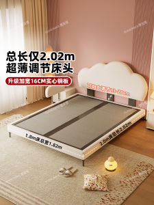 Creamy Style Childrens Bed Girls Princess Bed Modern Simple Soft Leather Cloud Bed Childrens Furniture Bedroom Set Kids Room