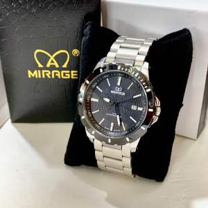 Jam Tangan Pria Dan Wanita Mirage 8549 Original Stainless Steel Tahan Air Tahan Karat Tanggal Aktif Model Sporty Analog