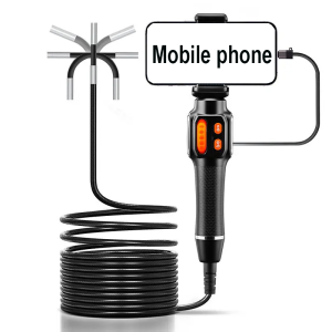 360 Degree Rotation Endoscope Inspection Camera 6mm Lens HD Articulated Borescope Camera for Automotive Car IOS Android 1080P