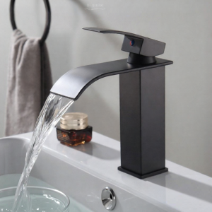 Black Waterfall Hot and Cold Faucet