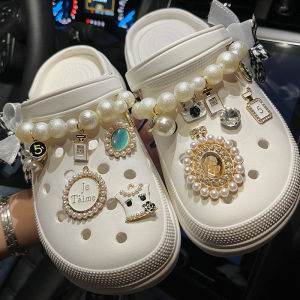 Cute Crocs Jbiitz Charms Shoe Buckle Diy Small Fragrant Pearl Chain Accessories Shoe Flower Decoration