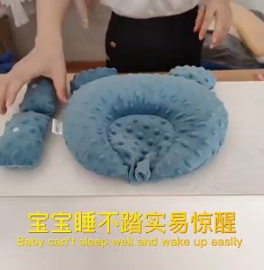 Newborn Baby Pillow Anti Flat Head Shaping Pillow Soft Bean Fleece Dimple Pillow Bantal Bayi Gajah