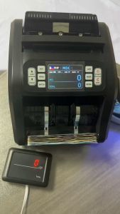 Automatic Money Counter with Detector Money Bill Counter Machine Original Electronic Multi Currency UV/MG Money Detector Counting Machine LED Display Upgrade Accumulated Amount Money Counter FOR ALL NEW BILLS