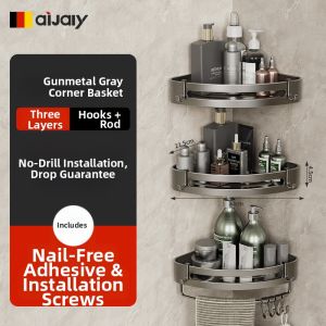 ZHIZHOU | Corner Space-saving Wall-mounted Shower Caddy