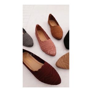 Sepatu Kerja Wanita Flat Shoes Rajut Import & Sandal Balet Pesta Terbaru