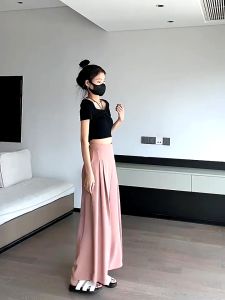 Quần Suông Ống Rộng Xếp Ly Lưng Thun Cạp Cao Hack Dáng Cực Xinh (Có khóa kéo) - MÃ 831