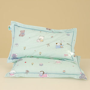 Mi Su A-Class 60 Thread Count Pure Cotton Childrens Pillowcase Latex Pillow Cover Cartoon Baby Core Case Pillow Towel