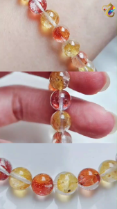 Collection Grade KOI Duo Bao Colorful Hematoid Quartz Bracelet