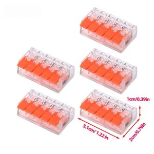 50Pcs Quick Wire Terminal Connector Push In Lever Nut PCT412 413 414 415 Insulated for Circuit Repair Wire Splitting