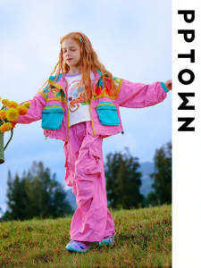 PPTOWN | Girls Hooded Water-Resistant Jacket Set