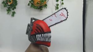 เชนซอแมน หมวกกันน็อค คอสเพลย์ อะนิเมะ แบบเต็มหน้า สำหรับปาร์ตี้ฮาโลวีน