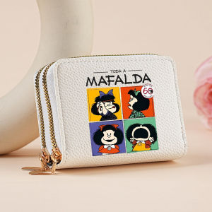 Potdemiel | Mafalda Anime Ví Nữ Lấp Lánh Dung Tích Lớn Thời Trang Túi Đựng Tiền Có Thẻ Tín Dụng Di Động Nữ Đẹp Quà Tặng