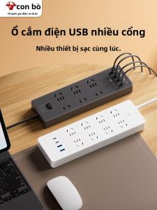 Bull | Thanh Nhánh Điện USB Đa Năng với Sạc Nhanh Type-C 5 Cổng