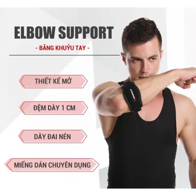 Băng bảo vệ khuỷu tay hỗ trợ tập GymYoga GoodFit GF403E băng khuỷu tay bó khuỷu tay