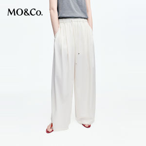 MO&Co. | Commuting Trousers Elastic Waist Drawstring Straight Leg