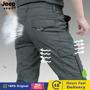 【2-3 days arrive!!!】JEEP SPIRIT Cargo Pants for Men Outdoor Waterproof Tactical Pants for Men Work Pants (M-2XL)