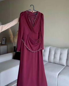 Tihani Dress Baju Kondangan Model Terbaru 2024 Wanita Dewasa Gamis Brokat Mix Renda Ceruty Babydol