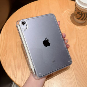 Transparent Acrylic Hard Tri-fold Tablet Case With Pen Slot For iPad Mini 6 iPad 9.7 5th 6th Air 3 4 5 Air M2 M3 M4 11 inch iPad 11 12 2025 10.2 7 8 9 10 Gen iPad Pro 11 inch 12.9 inch 2022 2021 2020 2019 Clear iPad Cover Casing With Foldable Holder Stand