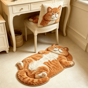 VIKAMA 3D special cat carpet soft non-slip childrens bedroom bedside blanket Cloakroom dresser floor mat home decoration