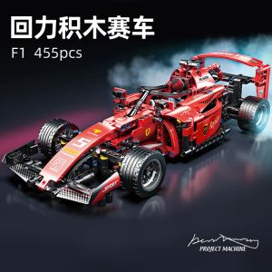 Toylinx Red F1 Rc Race Car Building Sets Patchwork 455 Pcs Car Building Blocks Cool Collectible Model Car Kits Building Toy Gift