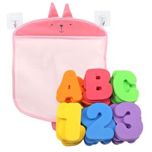 Kids Baby Bath and Water Toys Baby Fun Learning Cognitive Floating 36 Pieces Letters and Numbers Foam Wall Stickers