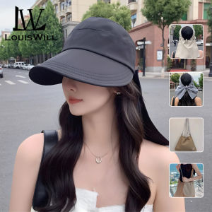 LouisWill หมวกกันแดดหมวกว่างเปล่าหมวกกันแดดพับได้หมวกกันแดดหน้าร้อนสำหรับผู้หญิงกระเป๋าเก็บของหมวกหมวกป้องกันแสงแดดปีกกว้างหมวกชายทะเลแบบลำลองสำหรับกีฬาท่องเที่ยวกลางแจ้ง