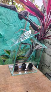 glass candle house w/ candle adjustable stand CH7️⃣