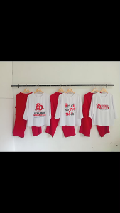 Kemeja Atasan Wanita Blouse Suncruz Lengan puffy Panjang Strip Kekinian Terbaru 2025