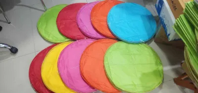 10 ลูก โคมลอย โคมลอยยี่เป็ง โคมลอยคละสี ขนาด 46x75 cm แถมฟรีใส้โคมครบชุด (ก้อยโคมลอย)