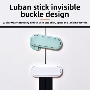 Baby Cabinet Door Lock Child Safety Dual Lock Invisible Button Latch