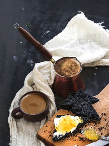 ชามคัฟี่ดั้งเดิมแบบมือทำจากทองแดงบริสุทธิ์ ความหนาเพิ่มขึ้น ความร้อนลดลง ด้ามไม้ป้องกันความร้อน ขนาดเล็ก ชามคัฟี่สไตล์ยุโรป