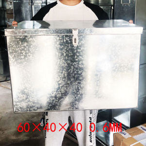 Large Stainless Steel Iron Storage Box with Lock Tool Storage Case Industrial Style Hardware Toolbox for Home Repair And Auto Maintenance