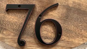 101mm Modern House Number Outdoor 4 Inch Black Zinc Alloy Number 0-9 Apartment Door Numbers Mailbox Address Sign With Screws