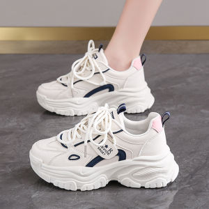 Womens Sports Shoes Breathable Mesh Thick Bottom Heightening Dad Shoes Summer New Style Student White Shoes Casual Fashion