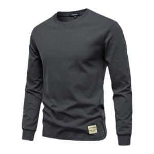WEIQIYUE | Stylish Casual Pure Cotton Long Sleeve T-Shirt Round Neck Mens Underwear