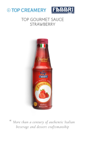 Fabbri 1905 TOP Fragola (Strawberry) Gluten-Free Gourmet Sauce 950g